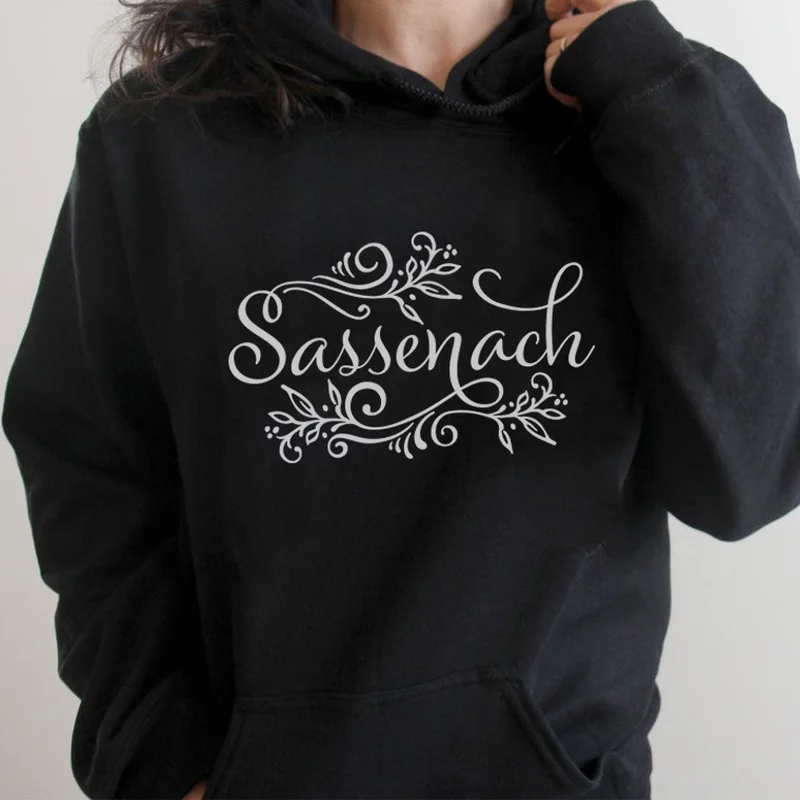 Women Sassenach Hoodie Outlander Book Series Hooded Pullover Jamie Fraser Tv Show Sweatshirts Kawaii Vintage Tops Fans Gift