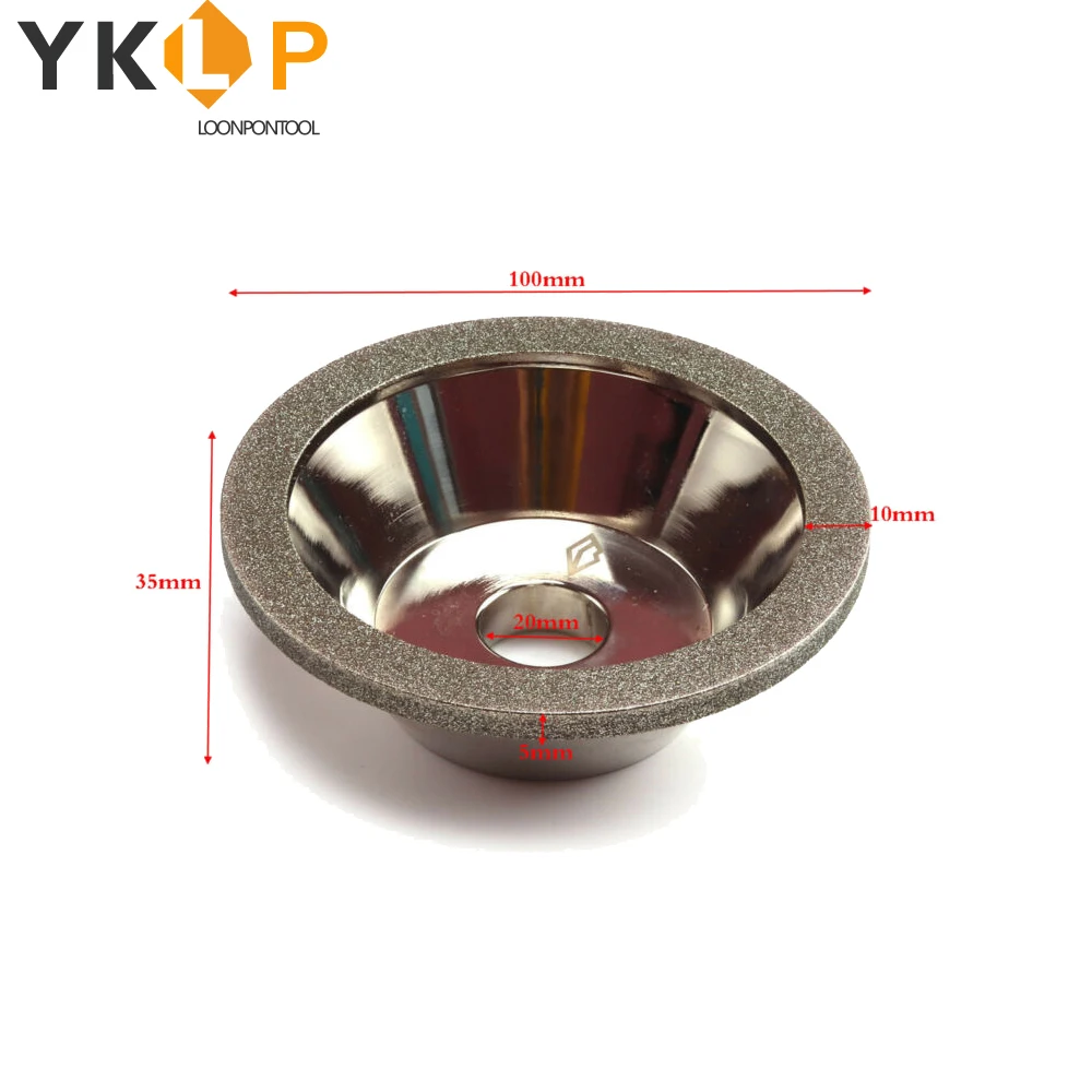 카바이드 금속 그라인더용 100mm 다이아몬드 그라인딩 휠 연마 컵 4/5" 보어 100-600 #