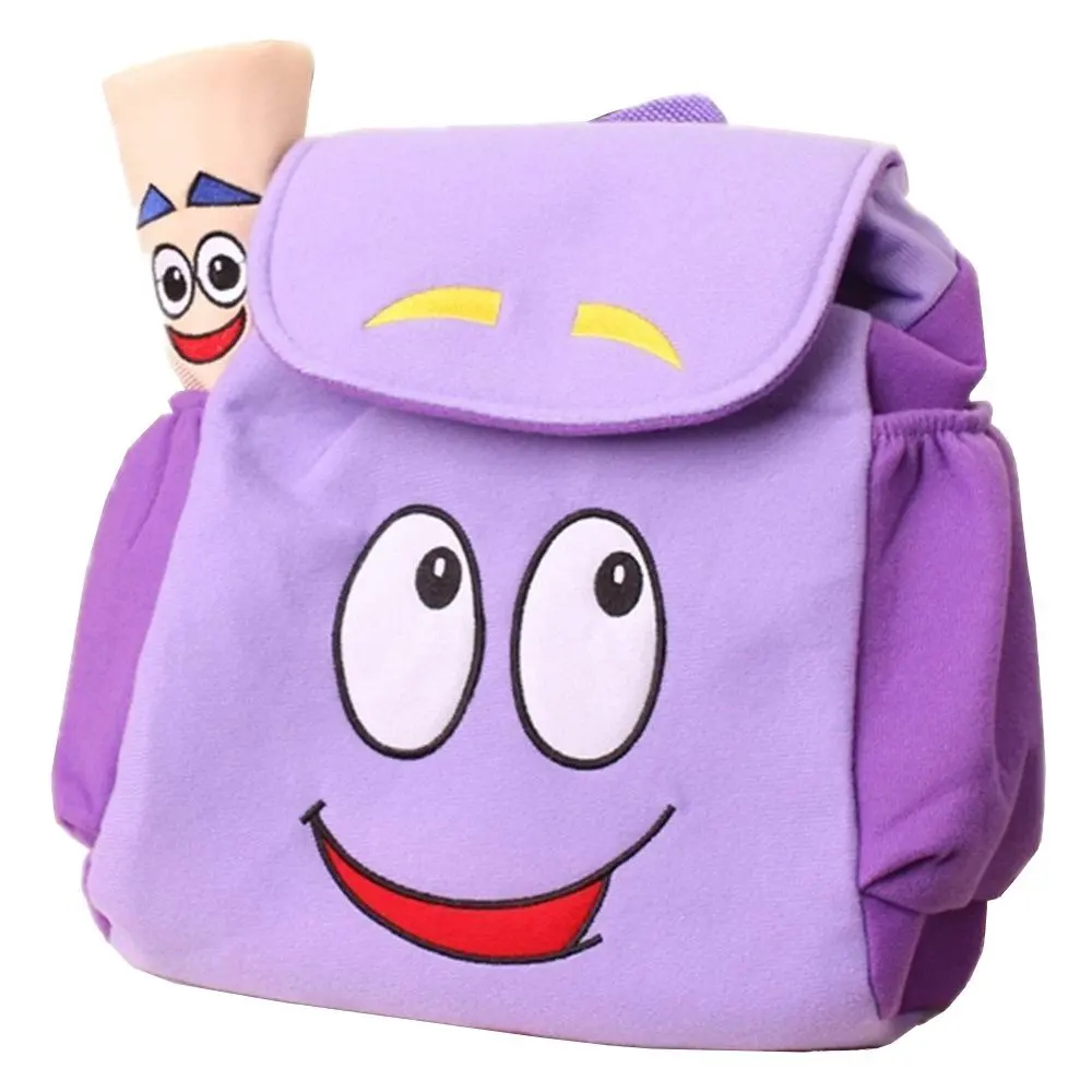 Dora Explorer Backpack Rescue Bag with Map,Pre-Kindergarten Toys Purple for Christmas gift