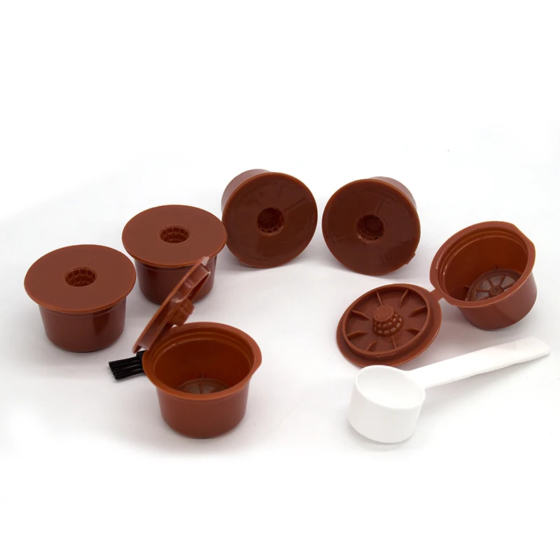 6Pcs High Quality Refillable Coffee Capsules Plastic Coffee Pods Fit for Caffitaly Reusable Coffee Filter Kitchen Coffeeware