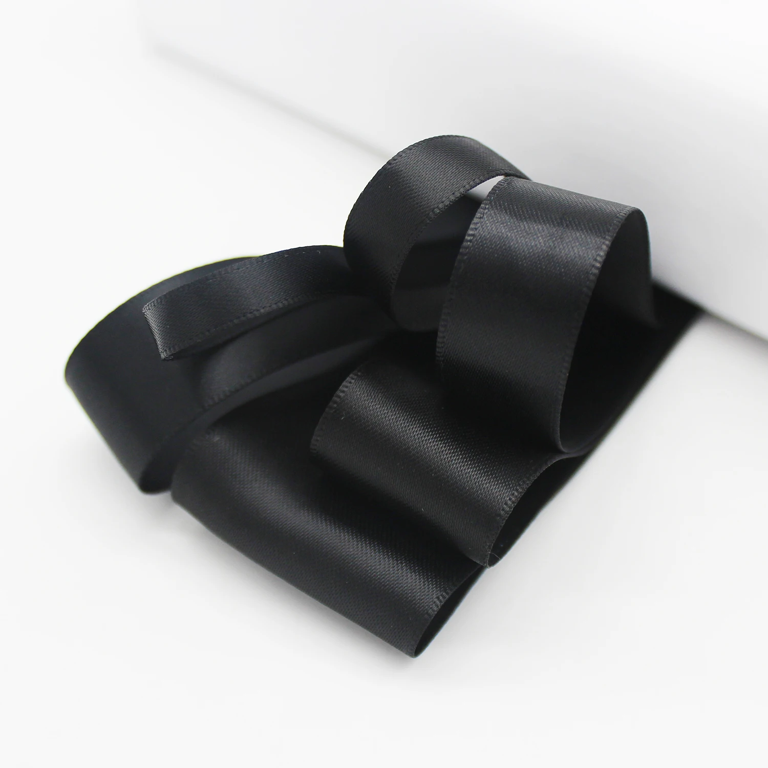 5 Meter/Lot Black Satin Ribbon ECO-Friendly Tape Double Face Fabric Trims DIY Wrapped Gift Packages 6mm 9mm 16mm 25mm 38mm