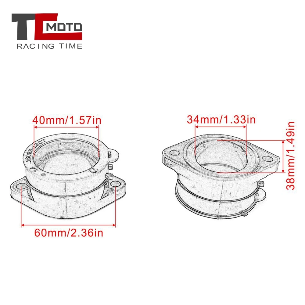 Motorcycle Carburetor Adapter Intake Manifold Glue 16065-1307 For Kawasaki GPZ 1100 E ZXT10E GPZ1100F ABS ZRX1100C ZRX1200 C S R