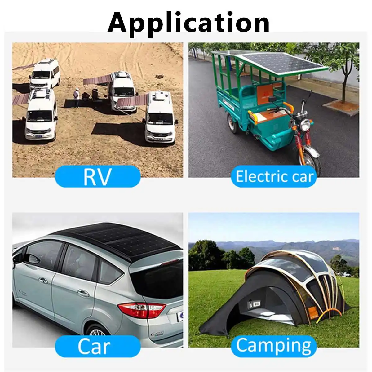 100W Solar Panel Kit Dual 12V USB With 60A 100A Controller Solar Cells Poly Solar Cells for Car Yacht RV Battery Charger