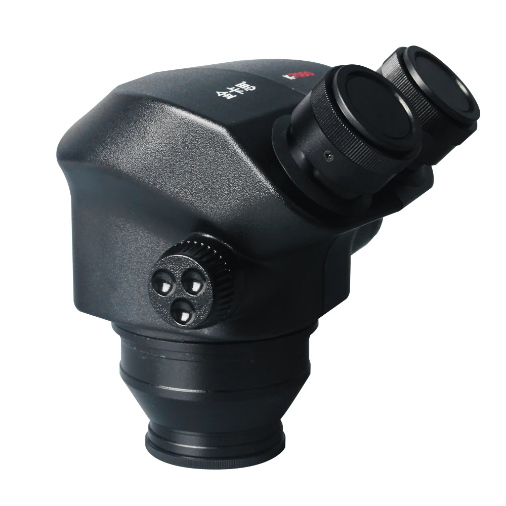Imagem -02 - Zoom Contínuo Cabeça de Microscópio Estéreo 7x50x Microscópio Binocular Mais 0.5x 2.0x Barlow Lente Objetiva para Solda Pcb
