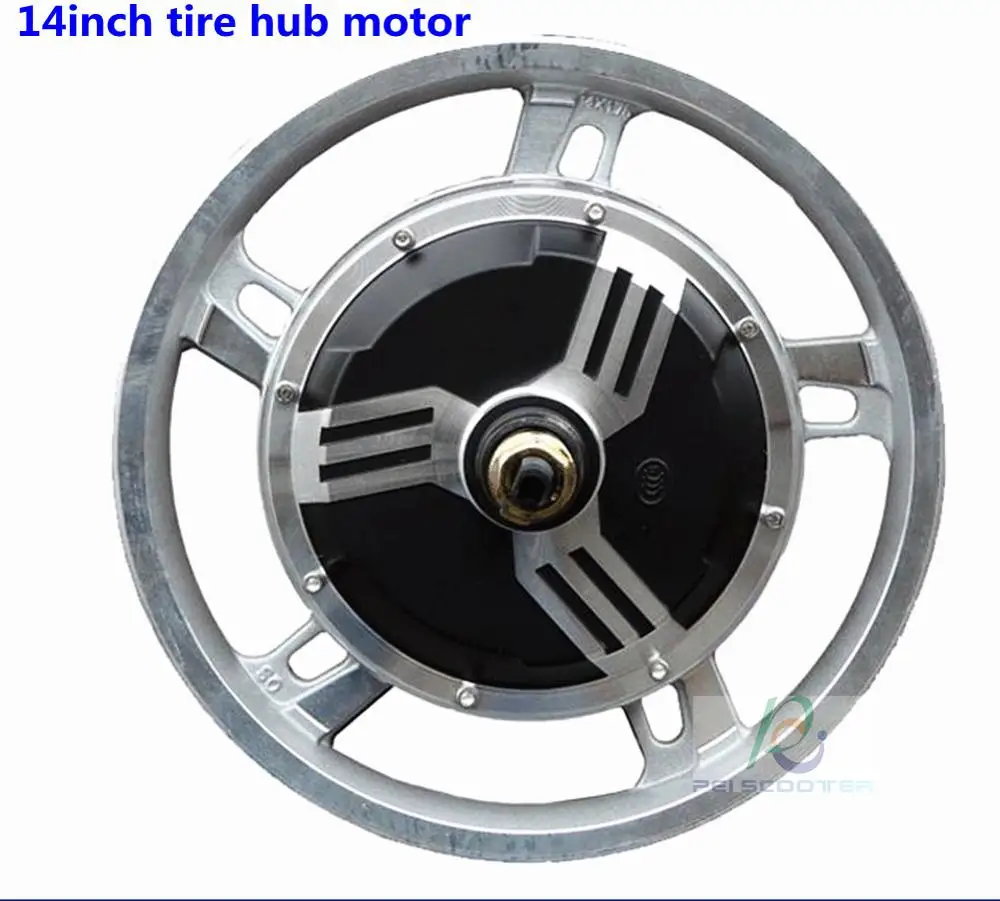 

14 inch tire BLDC double shafts brushless gearless hub motor fit disc brake scooter hub motor phub-514