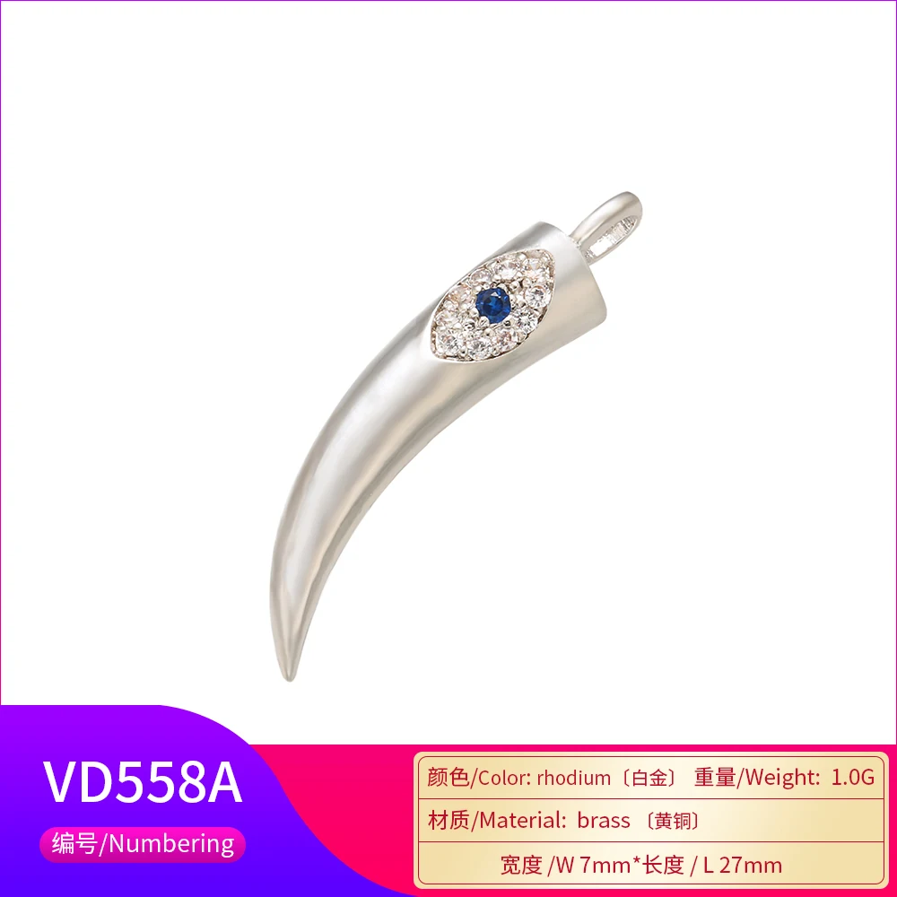 ZHUKOU 7x27mm high quality brass crystal eye plant pepper pendant for women necklace earrings Accessories model: VD558