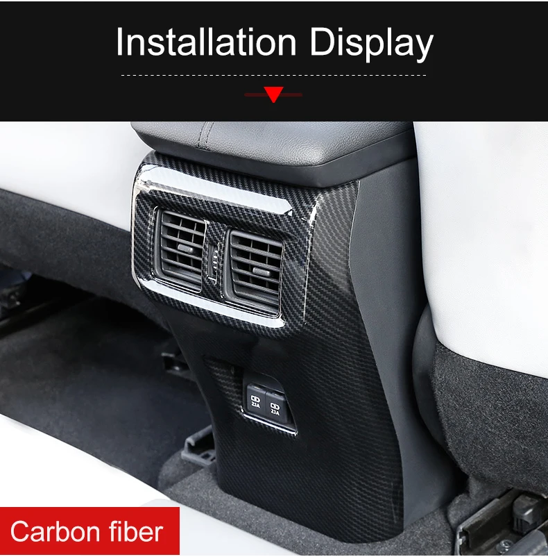 Car Rear Air Conditioning Vent Outlet Cover Trim For Toyota RAV4 XA50 2019 2020 2021 2022 2023 2024 2025 Hybrid Accessories
