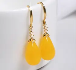 Women Amber Earrings Fashion Natural Red Amber Jewelry 925 Silver Earring Lucky Amulet Gifts For Women Charms Jewellery