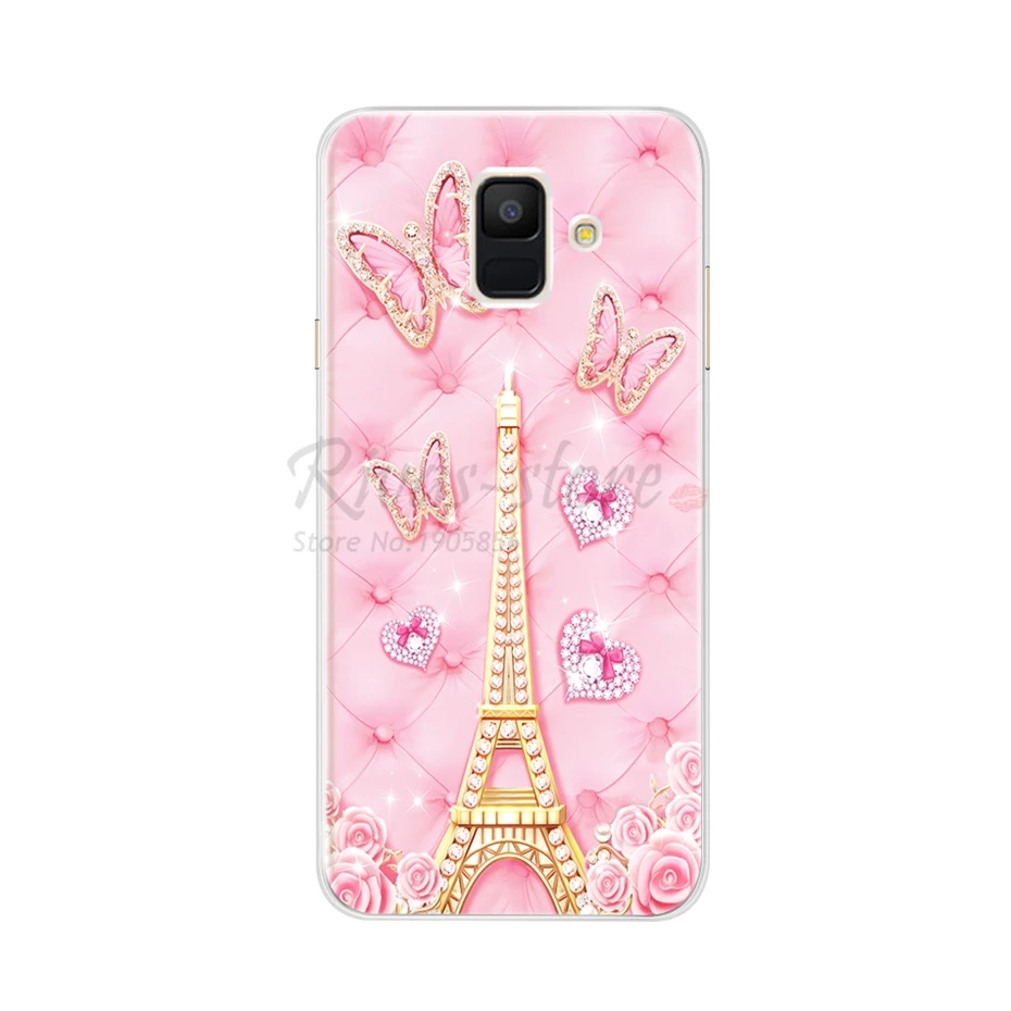 Case For Samsung Galaxy A6 2018 Transparent Cartoon Soft TPU Silicone Phone Cases Back Cover For Samsung Galaxy A6 A 6 Plus 2018