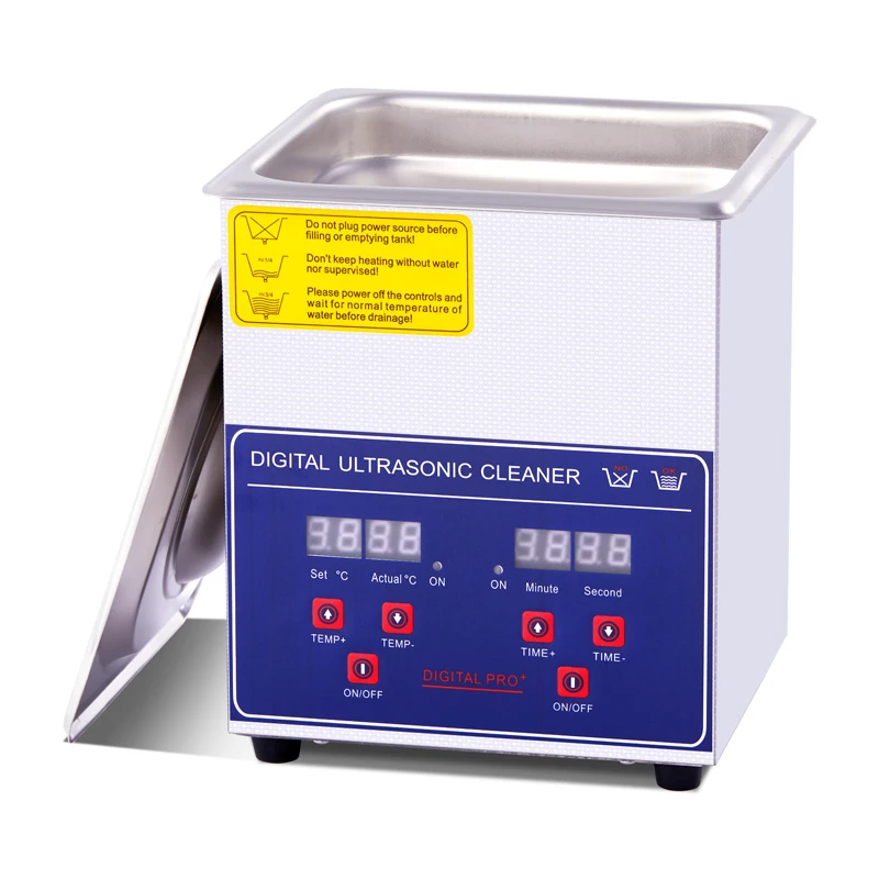 Ultrasonic Cleaner 2L 60W Ultrason Cleaner Bath with Heater Timer and Basket for Cleaning Jewelry Brass Sonic Cleaner