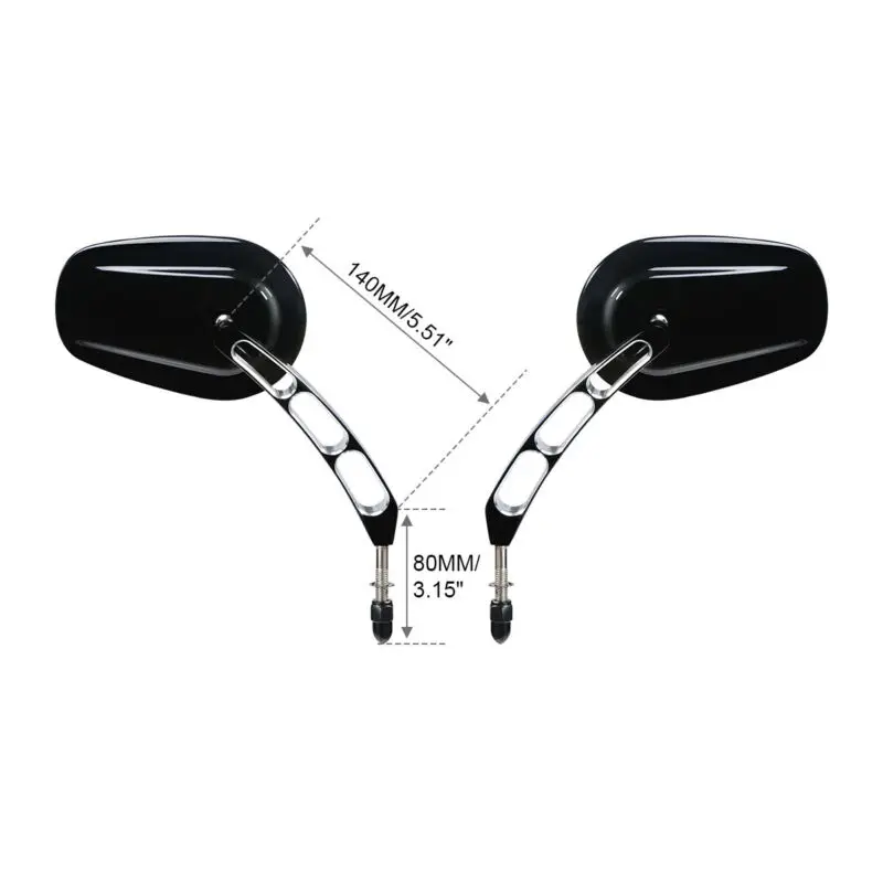 Motorcycle 8mm Rear View Mirrors For Harley Softail Springer Heritage Classic Road King Touring XL883 Sportster Fatboy Dyna FXDF