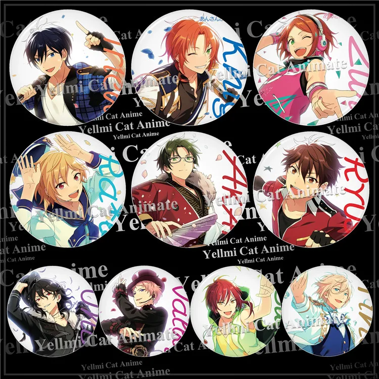 1pc 58mm Brooch  virtual idol anime game Ensemble Stars Sakuma Rei  Natsume Himemiya Pretty Badges Broche