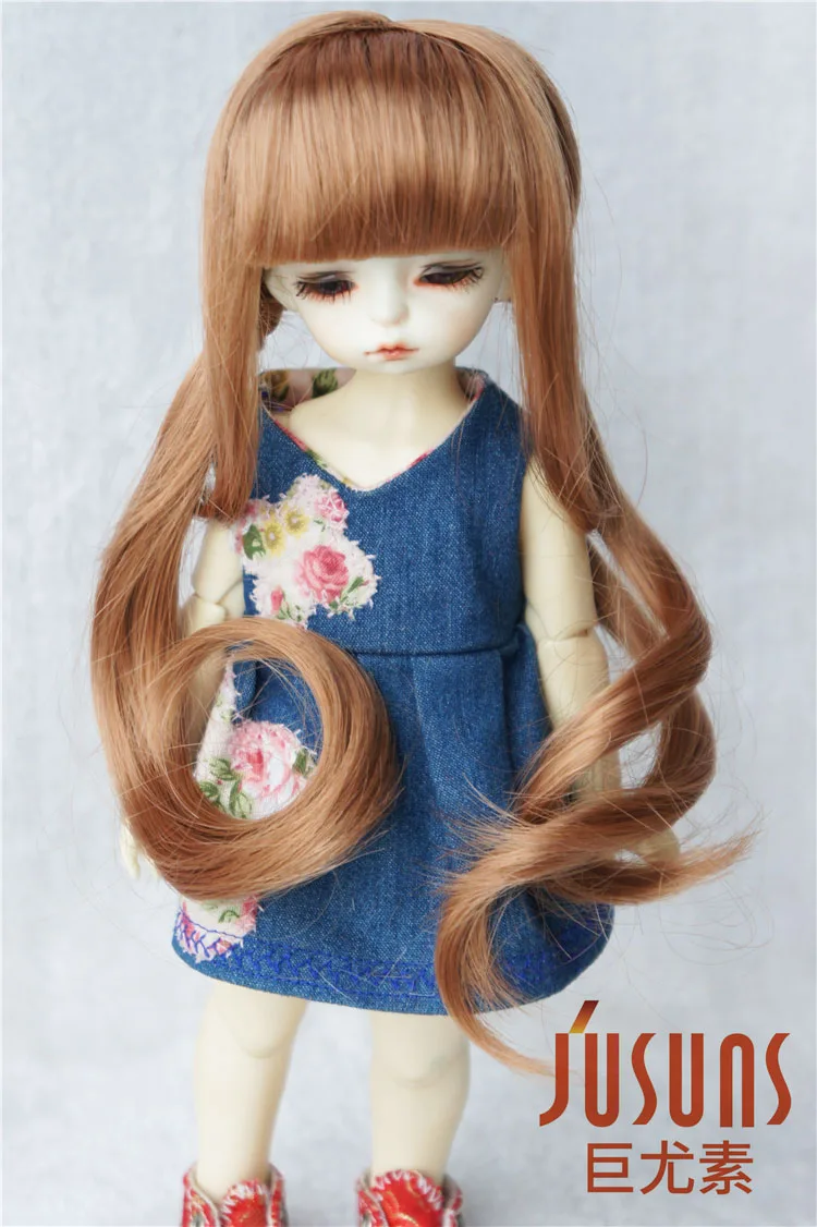 

JD186 1/6 1/4 1/3 Pretty Double Pony BJD Doll Wigs Size 6-7inch 7-8 inch 8-9inch Fashion Doll Wig YOSD MSD SD Wigs On Sale