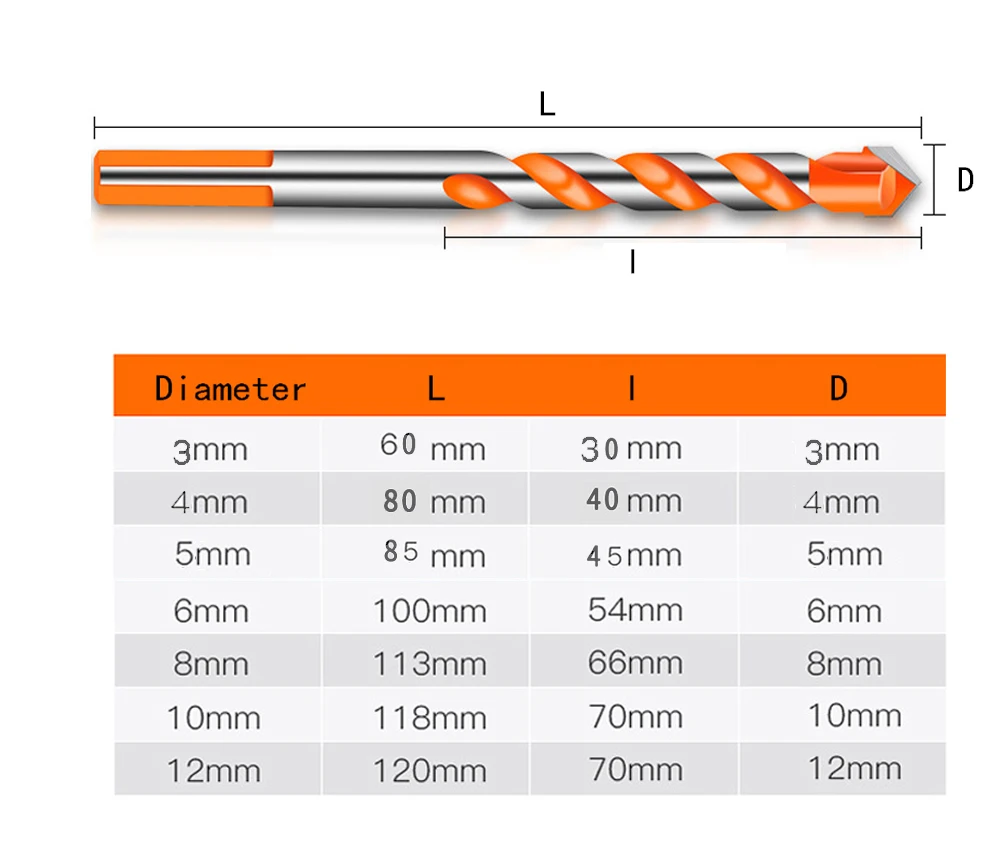 3-12mm High quality Professional multi-function drill bit sets  for ceramic tile, concrete, wall, metal and wood drilling