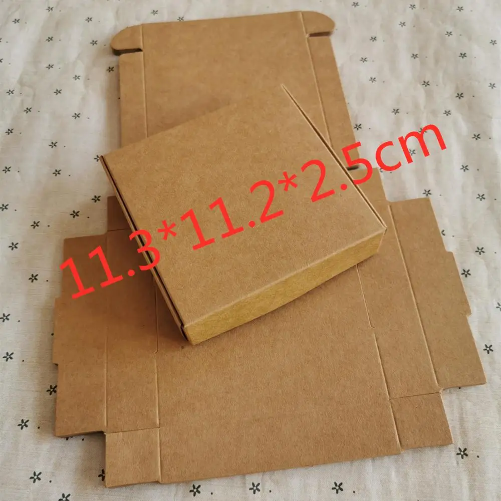 

11.3*11.2*2.5cm Aircraft Gift Packaging Kraft Paper Packing Box Handmade Soap\Candy Paper Boxes 100pcs/lot