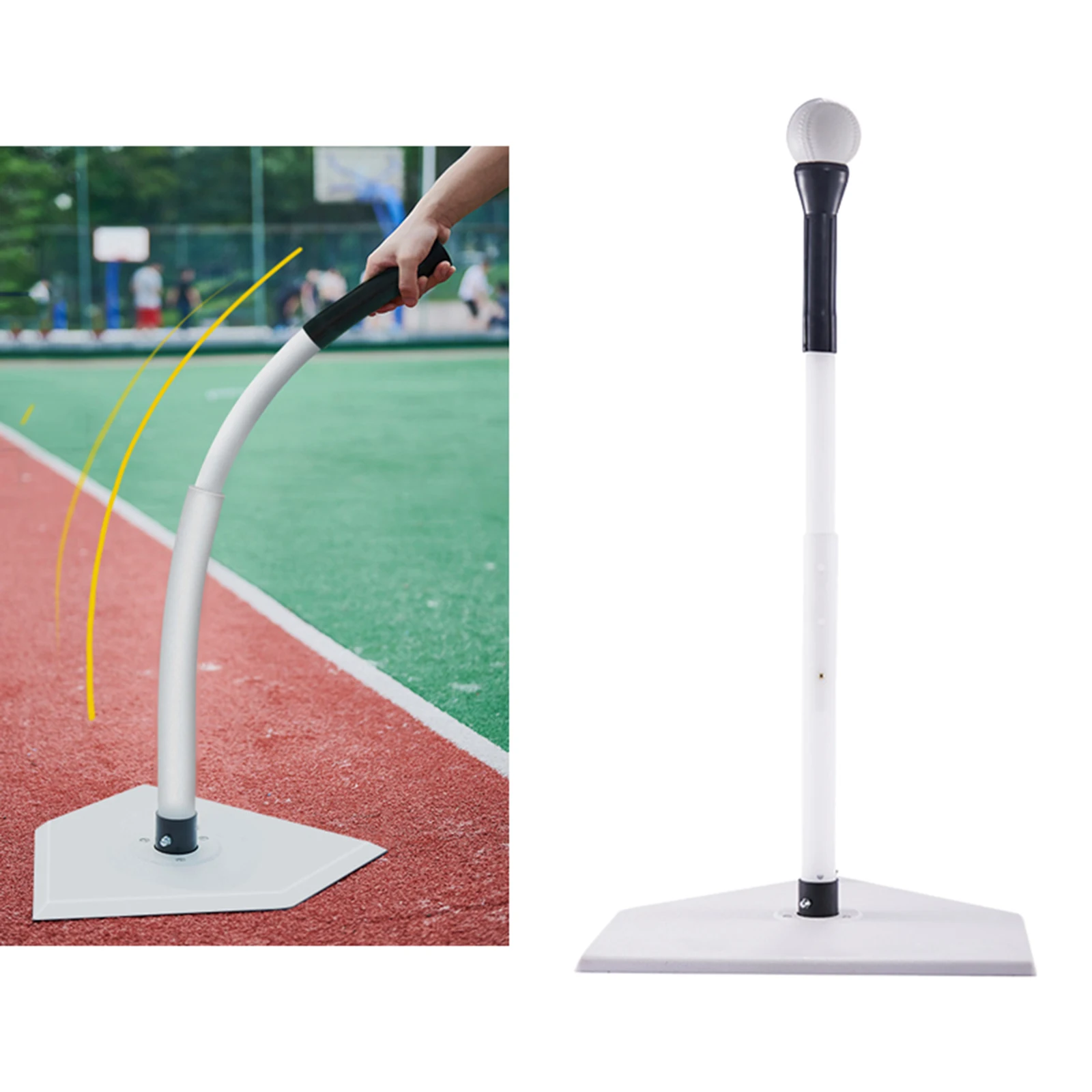 

Baseball Batting Tee Training Adjustable Softball Practice Stand Easy Height Adjustment 55-85cm