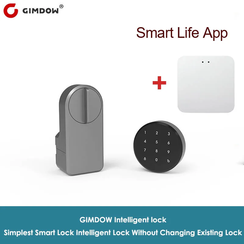 GIMDOW Bluetooth-compatible  Gateway TUYA Smart Door Password Electric Hotel  Apartment For Safe Security Digital Locker