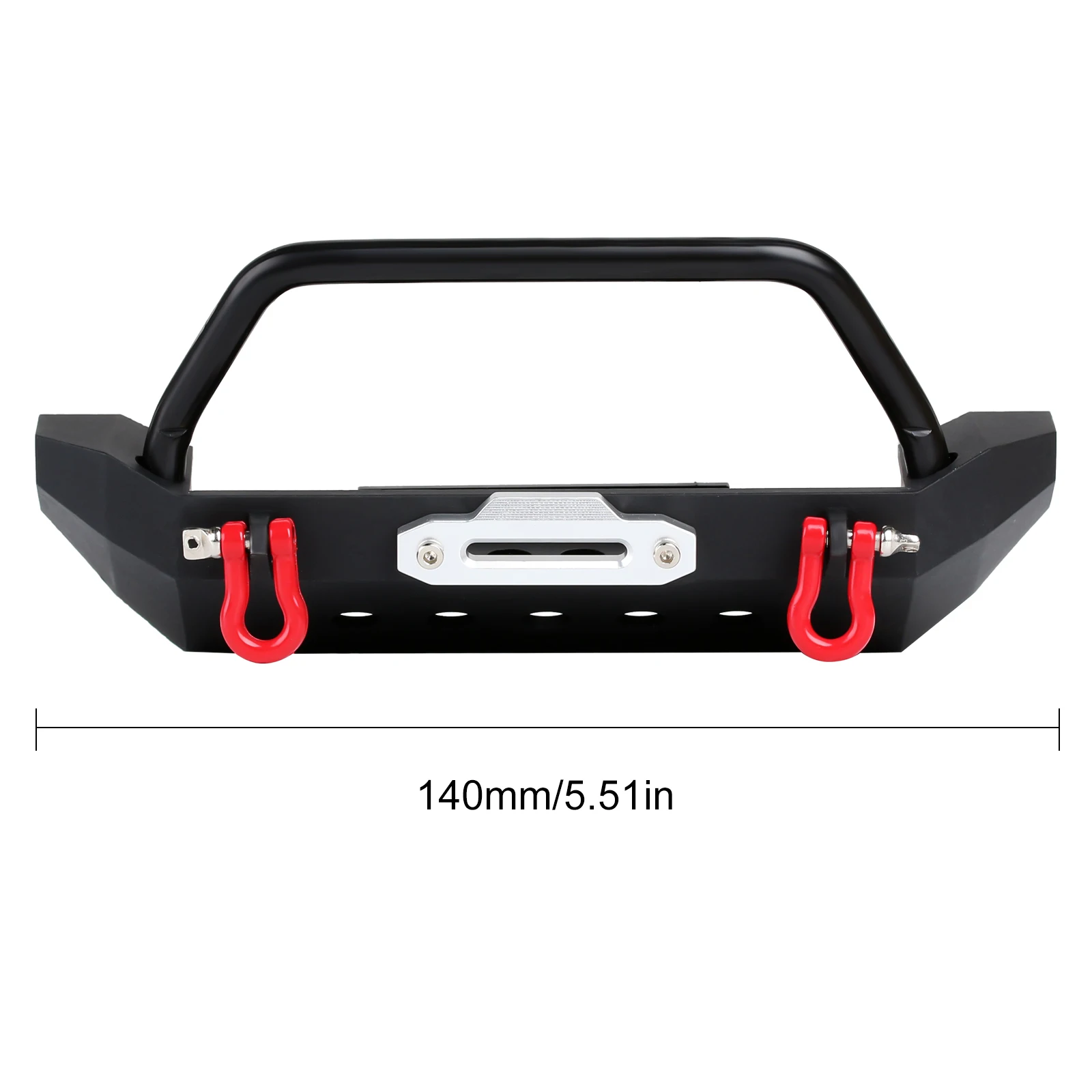 INJORA Metal Front Rear Bumper with Tow Hook for 1/10 RC Crawler Axial SCX10 90046 SCX10 III AXI03007 Upgrade Parts