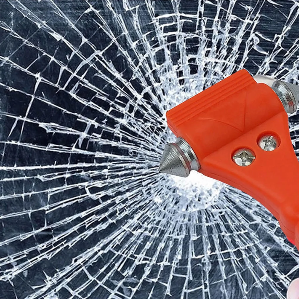 2 in 1 Mini martello di sicurezza per auto Salvavita Fuga Martello di emergenza Taglierina per cintura di sicurezza Interruttore di vetro per finestra Martelli rossi di salvataggio per auto