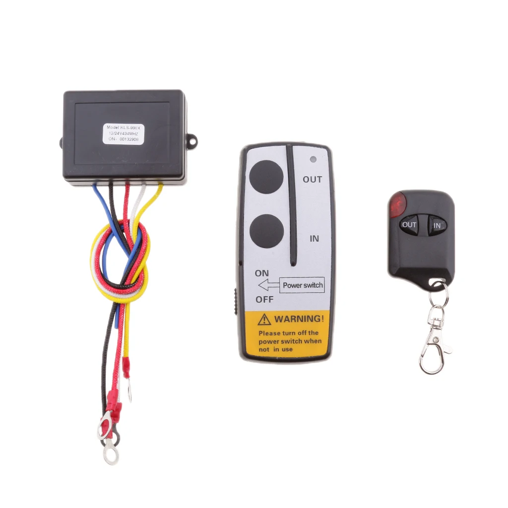 12V-24V Smart Winch Wireless Remote Control Switch Set Universal with indicator light For Jeep Truck ATV