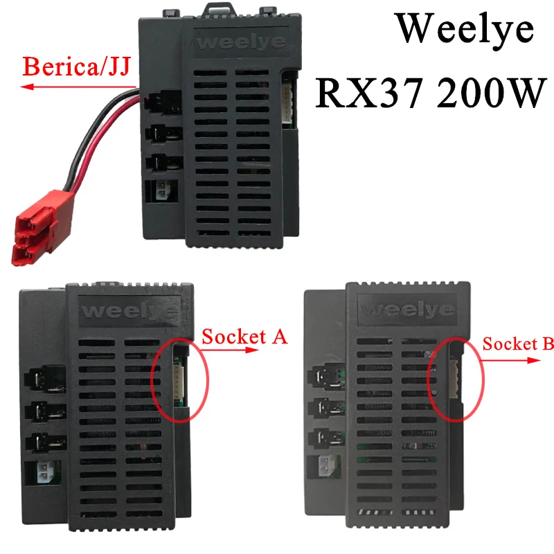 Weelye 12V 200 Watt Ride On baby electric vehicle control box, 40A RX37 Remote control receiver transmitter motherboard parts