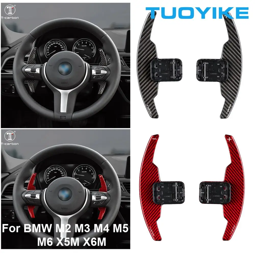 

Car Styling Carbon Fiber Steering Wheel Shift Paddle Extension Replacement For BMWF/ G/M-series M2 M3 M4 M5 M6 X5M X6M RED Black