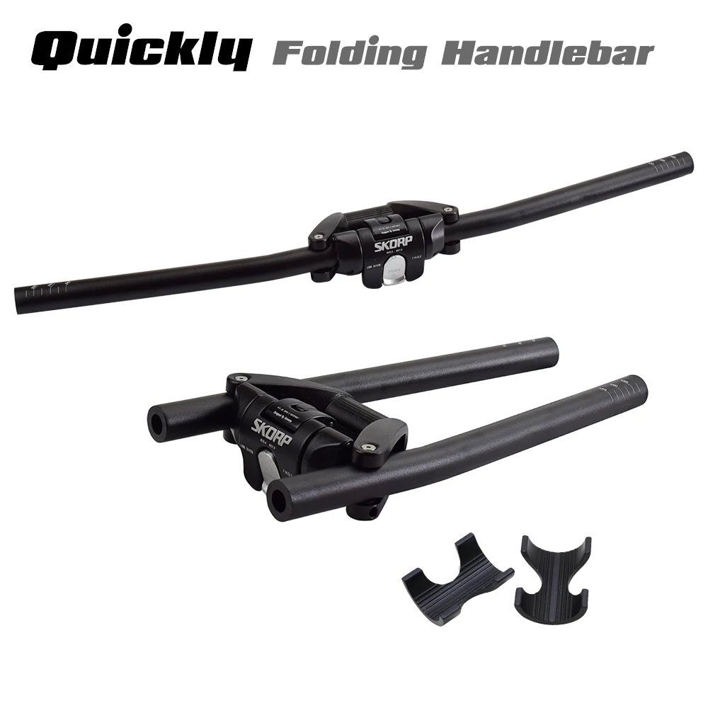 

Bicycle Handle Bar 25.4 31.8*620/680mm Aluminium Alloy MTB Bike Bar Quick Foldable Kick Stunt Scooter Bicycle Folding Handlebar