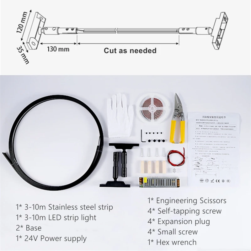 Lámpara de pared LED COB para sala de estar, Luz lineal de 4m/6m/8m para decoración de fondo, dormitorio, tiras LED minimalistas