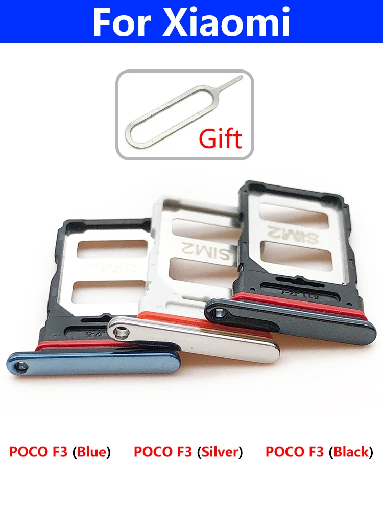 NEW For Xiaomi Poco F3 F4 5G / F3 F4 GT SIM Card Tray Slot Holder Mobile Phone Adapter Replacement Parts