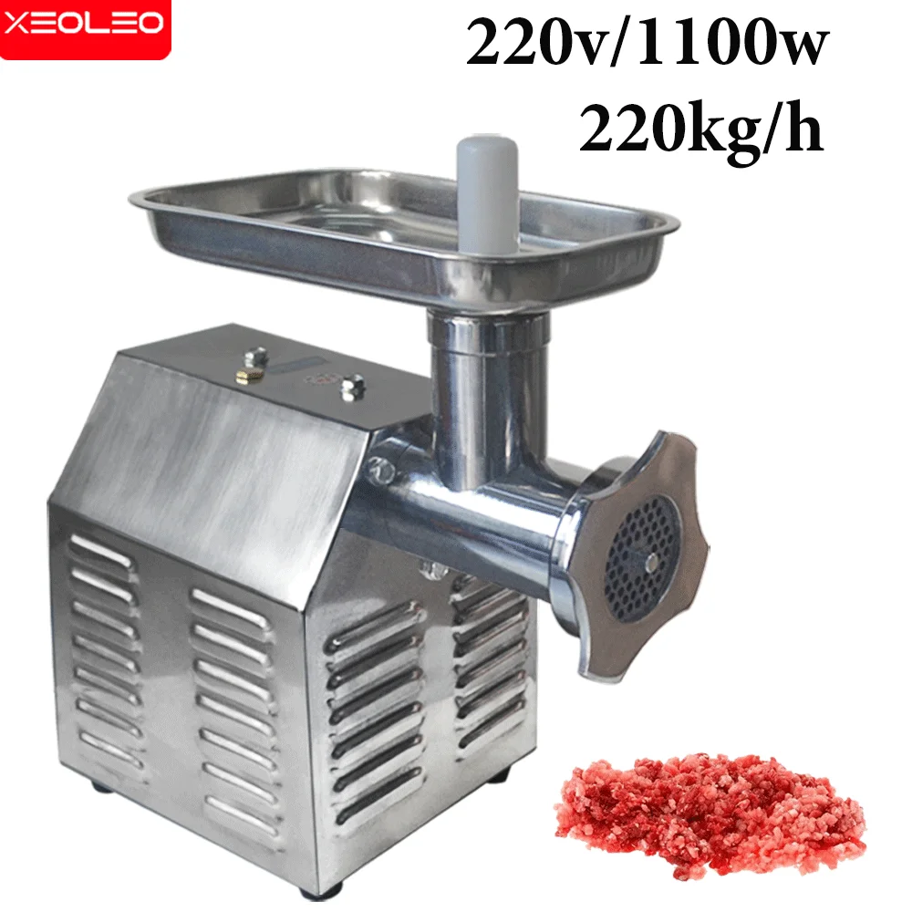 

XEOLEO Electric Meat grinder 150kg/H Enema machine Meat mincer Commercial Meat cutter Automatic Stainless steel Food processor