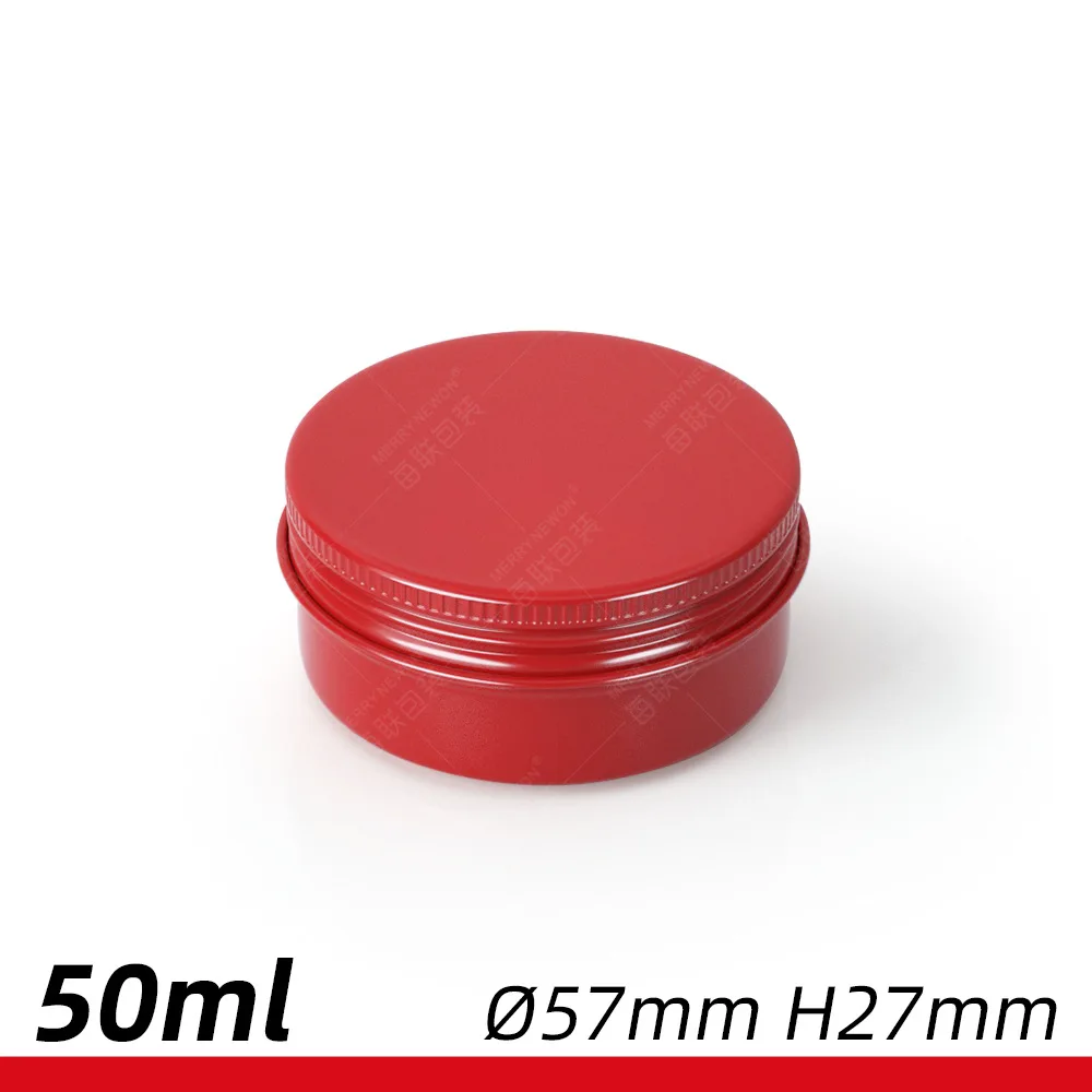 30 pz 50 ml di alluminio può colore di alta qualità piccola scatola di alluminio candela di cera per capelli sapone fatto a mano pasta cosmetica imballaggio scatola di alluminio