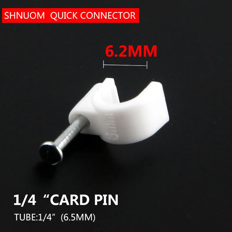 1/4 "Pipa PE Dinding Tempat Tetap Klip RO Water Cepat Konektor Diameter 6.5Mm Fitting Filter Bagian Sistem Kuku peletakan dan Kabel