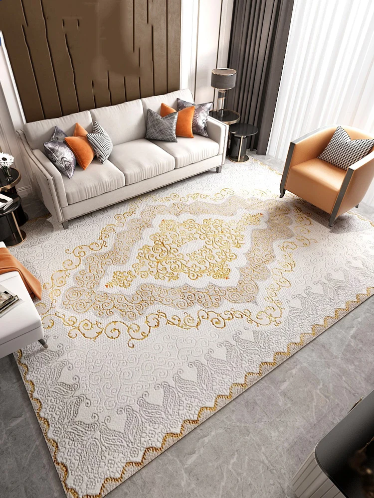 European Modern Living Room Carpets Minimalist Light Luxury Bedroom Rug American Style Coffee Table Floor Mat Bedside Blanket