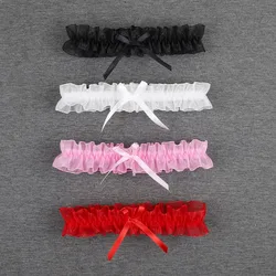 Women Bow Leg Ring Sexy Lingerie Lace Floral Garters Belt Bowknot Leg Loop Wedding Bridal Cosplay Fashion Girls Stocking Ring