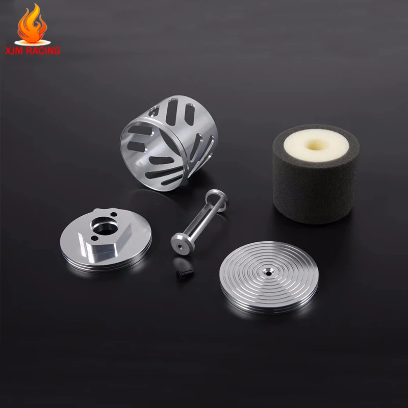 CNC Metal elewacja kąt zespół filtra powietrza zestaw do 1/5 Hpi Rofun Baha Rovan Kingmotor Baja 5b 5t 5sc 4wd Rc wyścigi części samochodowych