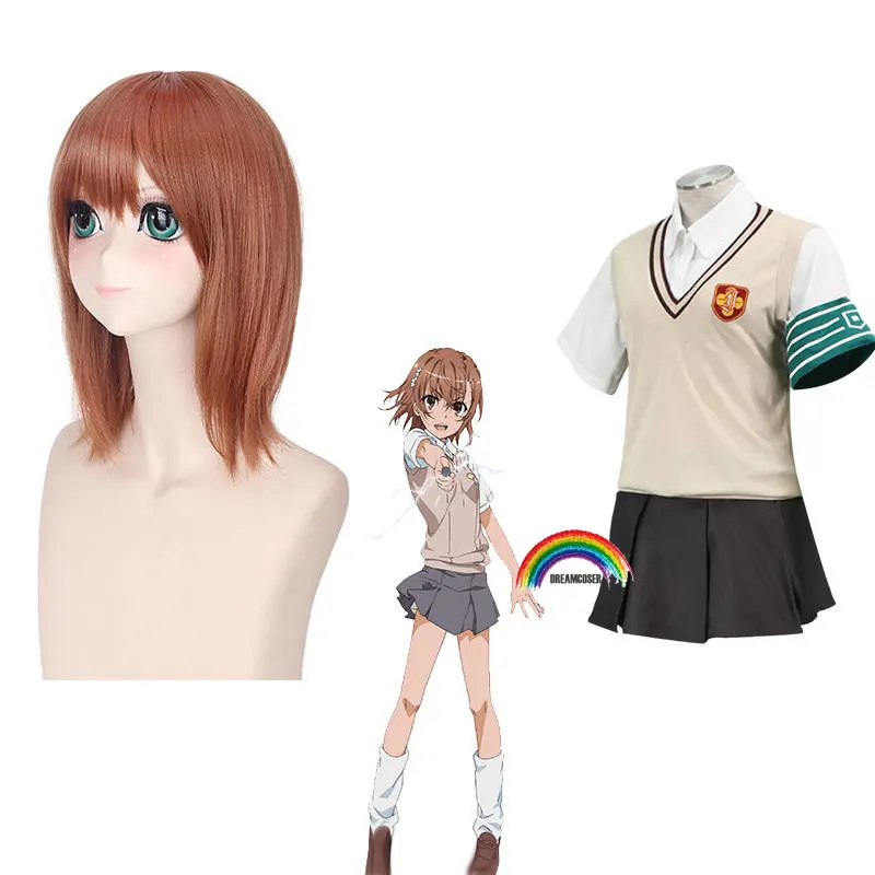 Anime Toaru Kagaku no Railgun Shirai Kuroko Misaka Mikoto Cosplay Costume Girl's School Uniform Fancy Party Halloween Costume