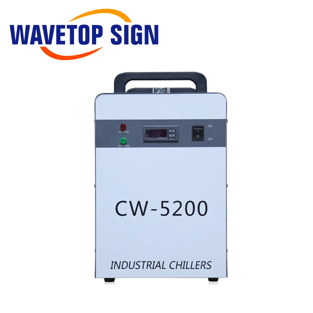 WaveTopSign CW-5200 Industrial Water Chiller 5200W 110V 220V for CO2 Laser Engraving Cutting Machine Cooling 60W 80W Laser Tube
