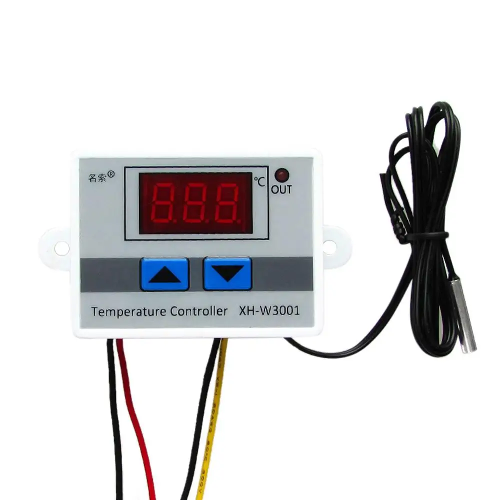 XH-W3001 W3001 Temperature Controller Digital LED Temperature Controller Thermometer Thermo Controller Switch Probe DC12/AC220V