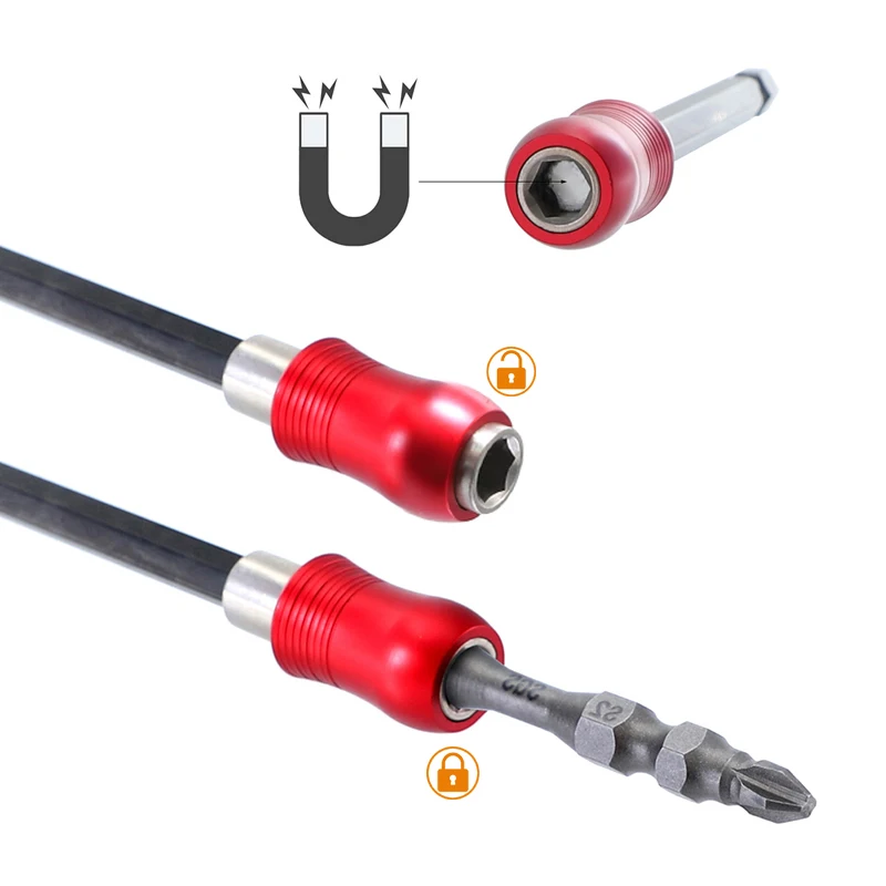 60-300 มม.แม่เหล็กผู้ถือไขควงไขควง Bits 1/4 ''HEX Shank สำหรับสกรู Bit EXTENSION