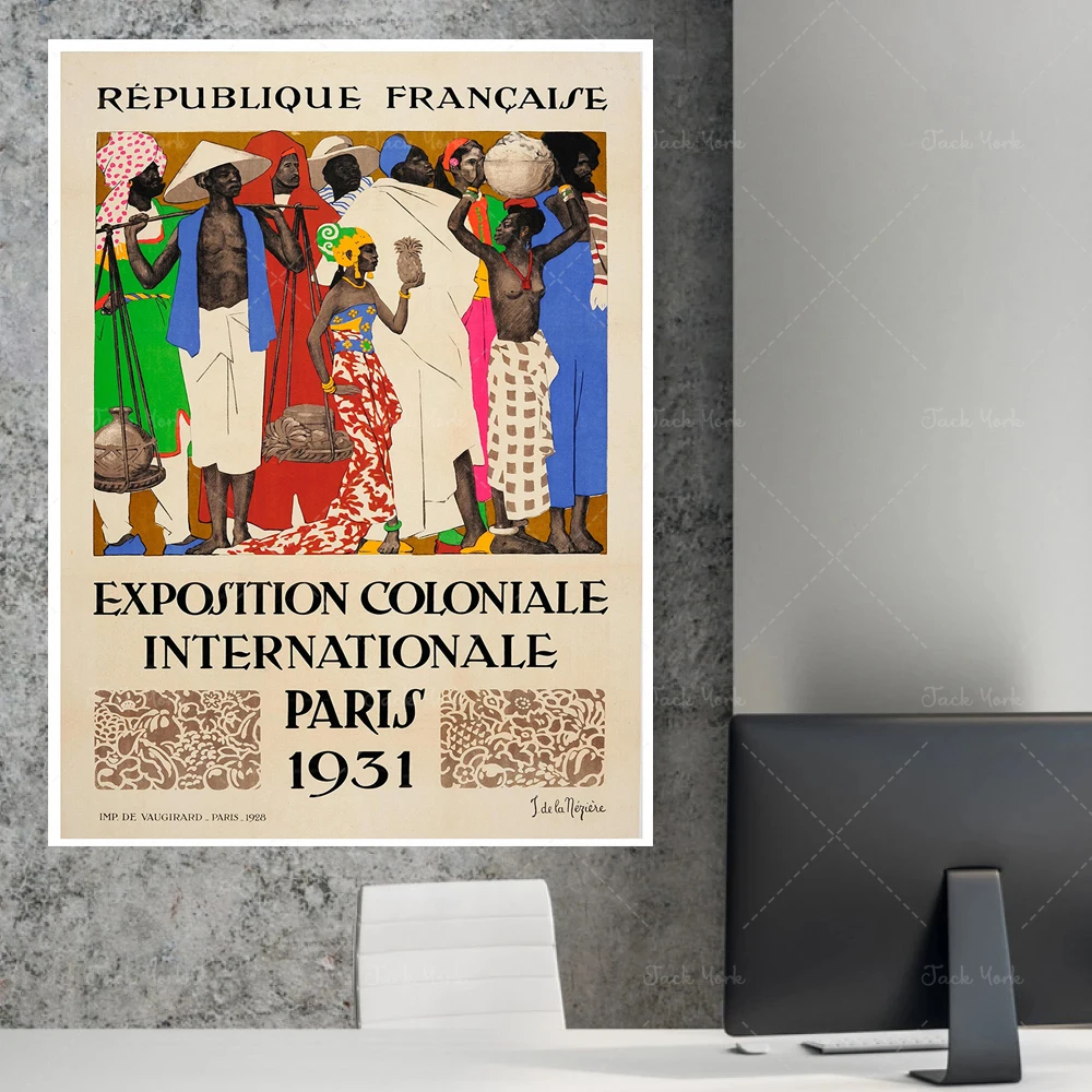 Reprint of a 1931 Vintage French exhibition Poster for works by International Artists