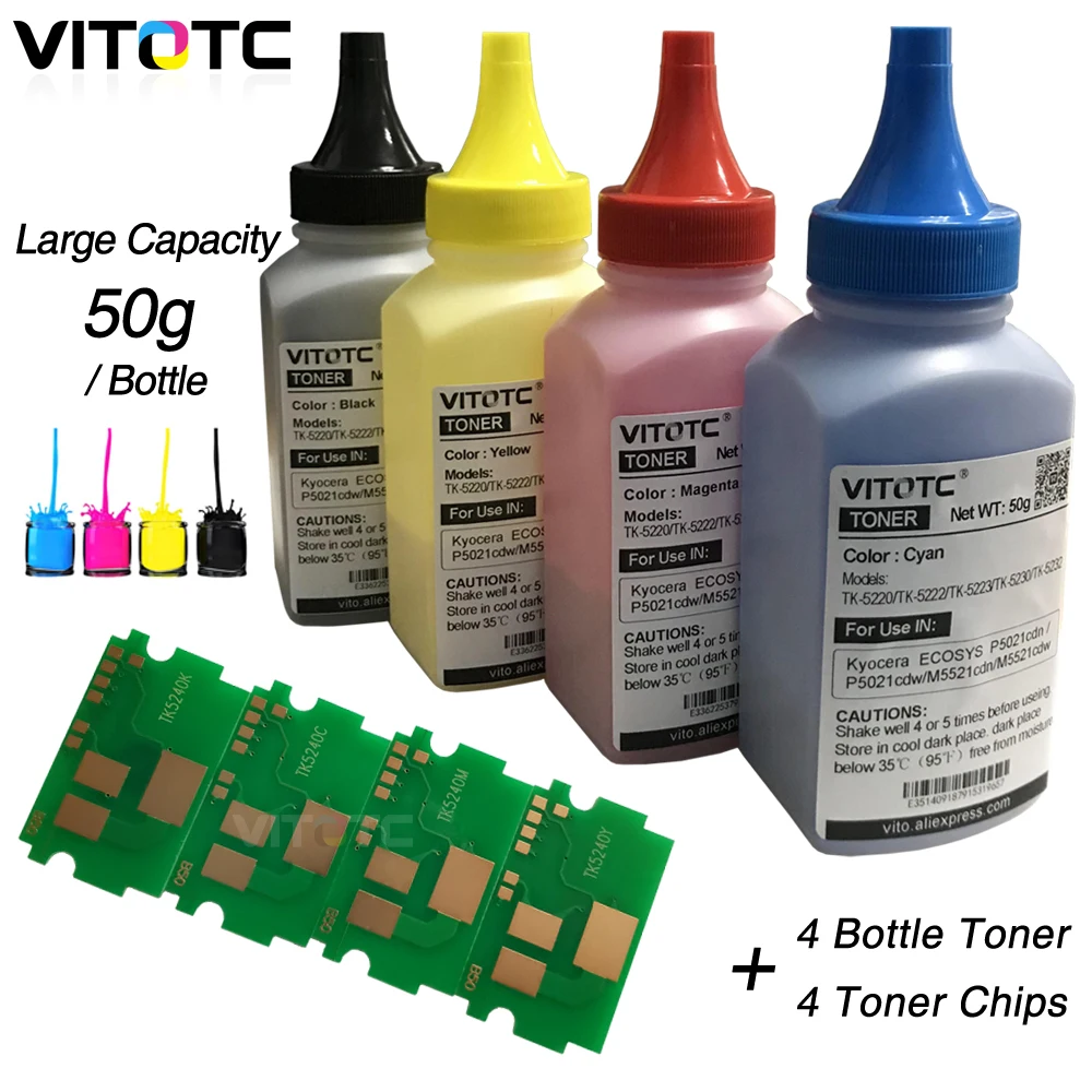 TK-5240 5242 Refill Toner Powder Cartridge Reset Chip Kit For Kyocera ECOSYS P5026cdw P5026cdn M5526cdwn M5526cdn MFP Printer