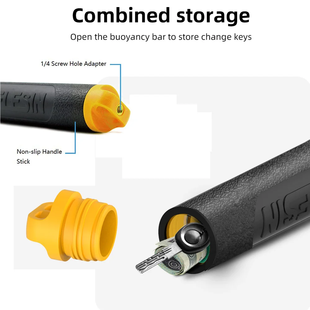 Telesinフロートハンドグリップ浮力selfieスティックロッドポールスティック移動プロHero11 10 9 8 7 6 5 4 3 xiaomi李4 18k osmoアクション2カメラ