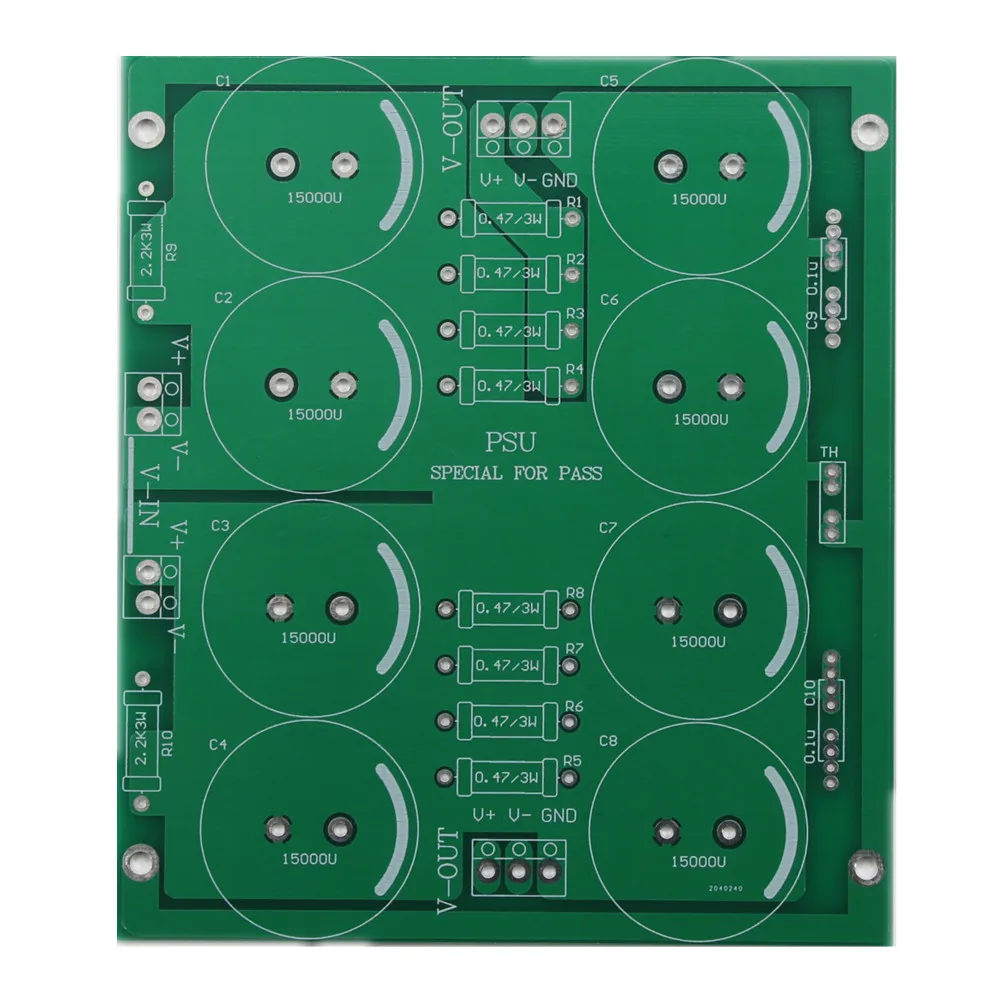 High-end PASS Dedicated Power Supply Board PCB CRC Type 8-Capacitor PSU For Class A Audio Amplifier