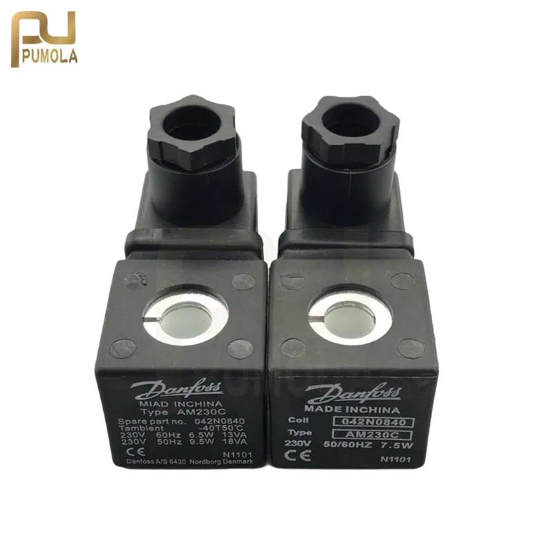 Danfoss Solenoid Valve Coil 042N0840 TYPE AC230V 6.5W 9.5W Internal Diameter10mm Height 32mm