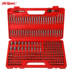 Hi-Spec-Juego de brocas extractoras de tornillo de vástago hexagonal eléctrico, soporte de broca de extensión magnética S2, destornillador antideslizante, 214 piezas