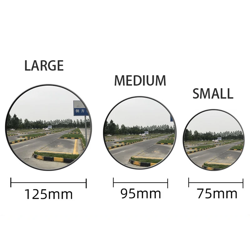 Car Adjustable Blind Spot Mirror Rearview Truck Side Convex Wide Angle large Round Mirror School Bus Large Field View Accessorie