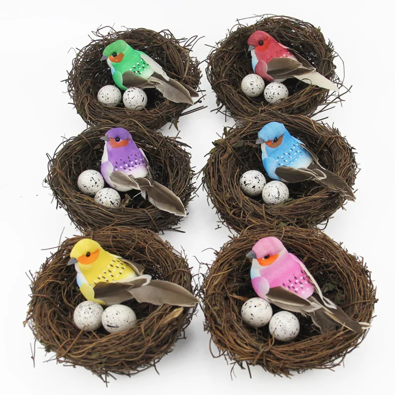 Handmade  6/8/10/12/15/20cm Vintage Decoration Prop Bird Nest Bird Cage Creative for Optical Store Display Photography Props