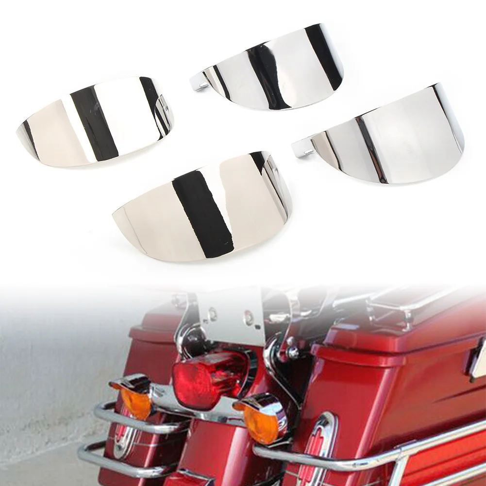 2pcs Motorcycle Rear Turn Signal Visors Covers for Harley-Davidson Electra Glide 1986-1987 FLHT Heritage FLST Road King