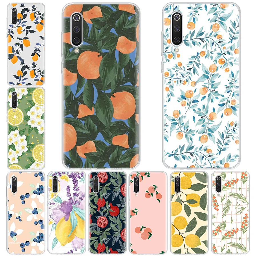 Summer Leaf Lemon Pomegranate Grape Phone Case For Xiaomi Redmi Note 13 Pro Plus 5G Cover 12 12C 10X 10C 10A 9 10 9T 9C 9A 8A 8