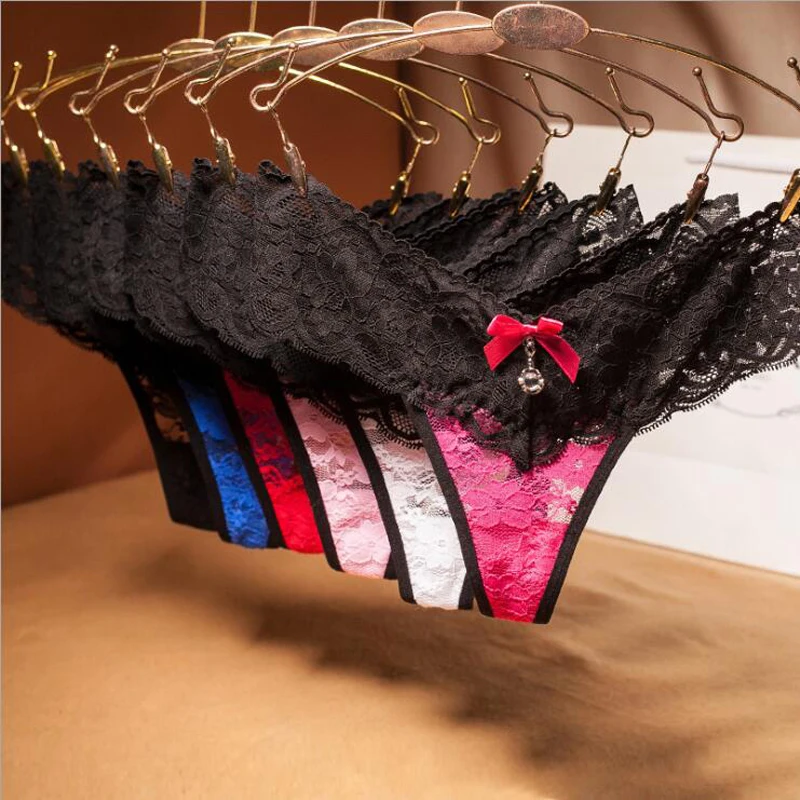 Sexy Women Panties Underwear Brazilian Thongs Girls Lace Bikini Seamless ultra Low Waist Seamless bow female bragas XS-L 2217